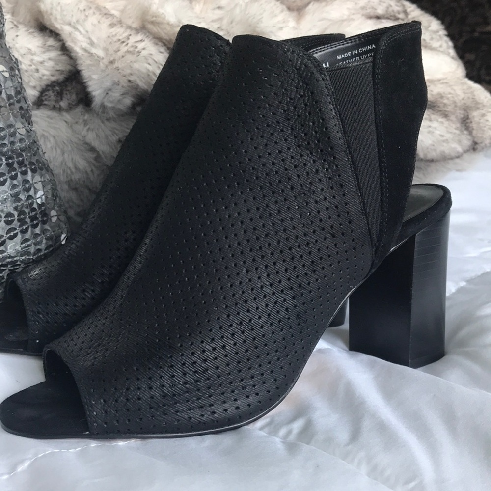 Black Peep Toe Heels